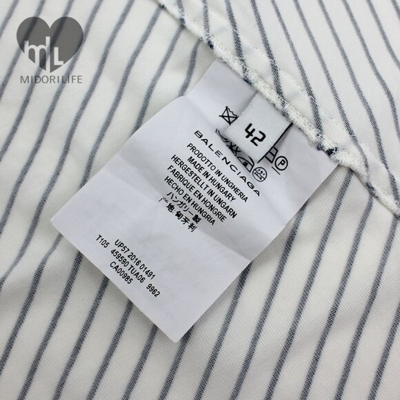 BALENCIAGA Oversized Striped Blouse - Picture 7 of 8